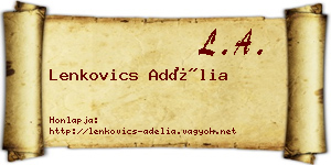 Lenkovics Adélia névjegykártya
